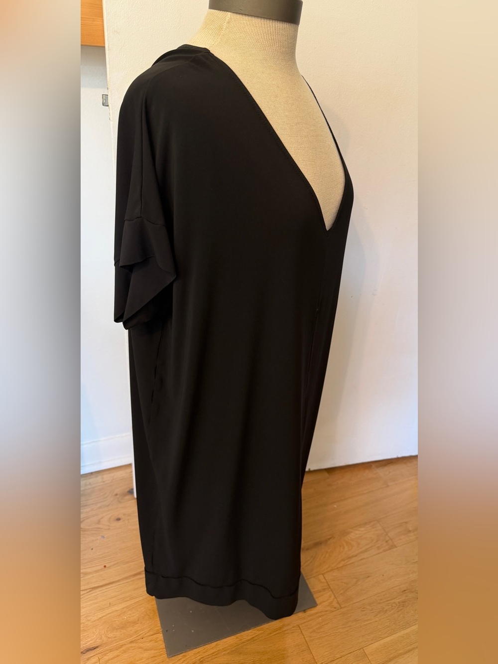 Bryn Walker Black V-Neck Dress - Picture 2 of 8